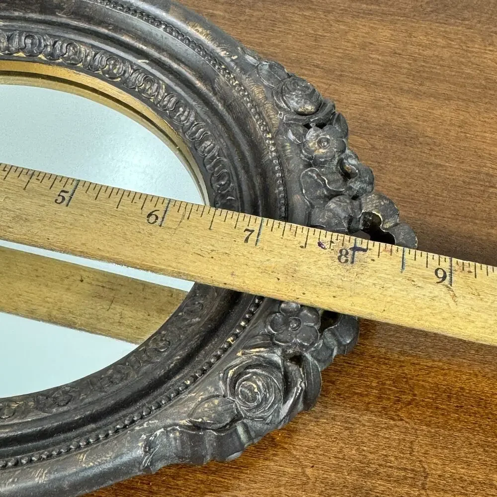 Vintage Home Interiors Ornate Frame Mirror Wall Hanger 1982 7x9
